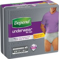 Depend Inkontinenční kalhotky Maximum S/M pro muže 10 ks