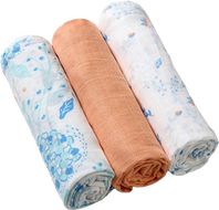 BabyOno Pleny mušelínové Super soft - oranžová 3 ks