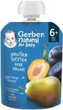 Gerber Natural kapsička hruška a švestka 90 g