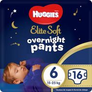 Huggies Plenky Elite Soft Overnites 6 (15-25 kg) 16 ks