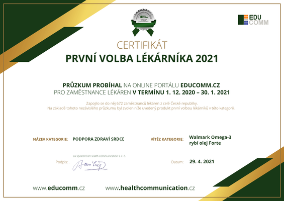 Walmark Omega-3 rybí olej 1000 mg 180 tobolek