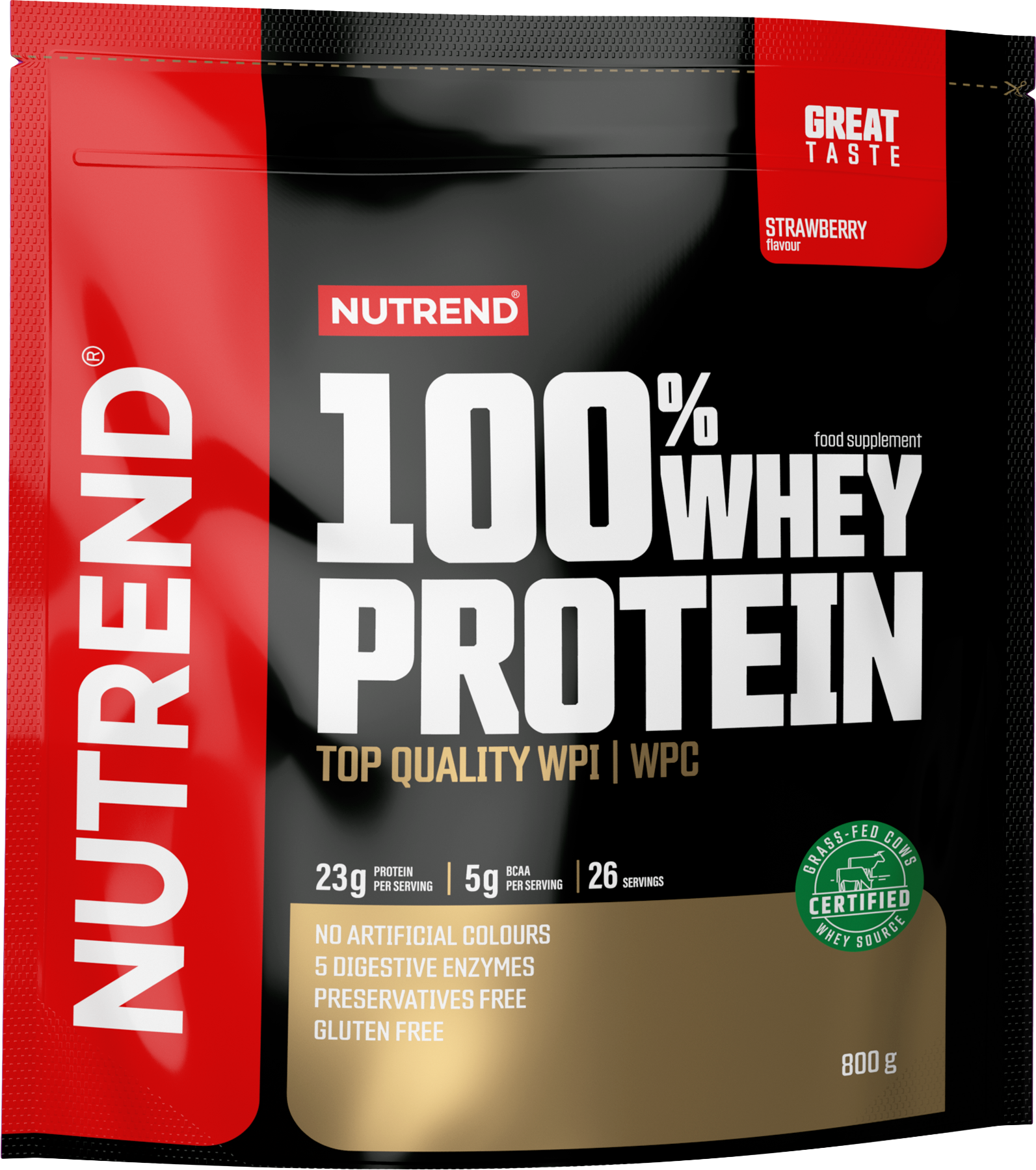 Nutrend 100% Whey Protein Jahoda 800 g
