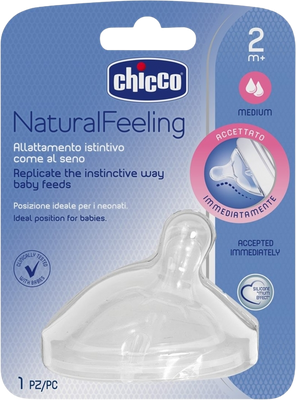 Chicco Dudlík na láhev Natural Feeling 2m+