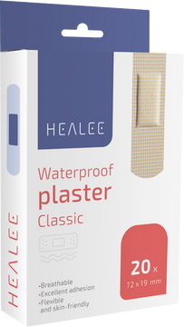 Healee Voděodolná náplast Classic 72x19mm 20 ks