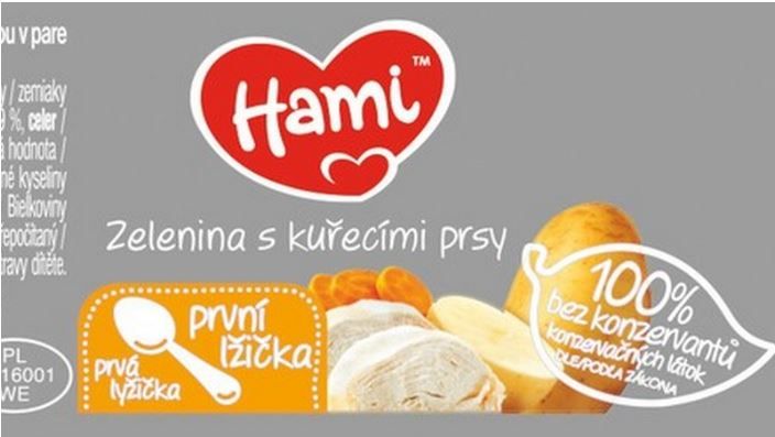 Hami masozeleninový příkrm Zelenina s kuřecími prsy první lžička 125 g