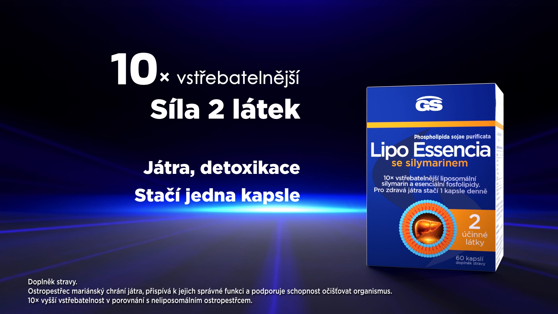 GS Lipo Essencia se silymarinem - dvojnásobná síla pro zdravá játra.