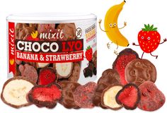 Mixit Křupavé banánky a jahody v čokoládě 150 g