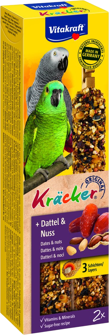 Vitakraft Kräcker velký papoušek datle+ořechy 2 ks