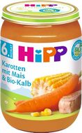 HiPP BABY BIO Mrkev s kukuřicí a BIO telecím 190 g