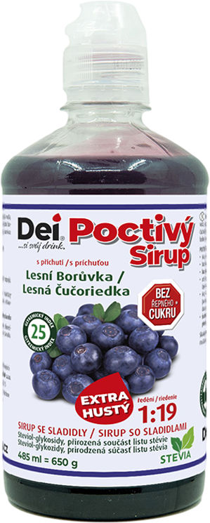 DEI Poctivý Sirup borůvka 485 ml