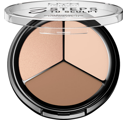 NYX Professional Makeup 3 Steps to Sculpt Konturovací paletka odstín Fair 5 g