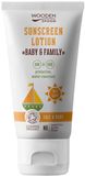 Woodenspoon Opalovací tělové mléko v tubě Baby & Family SPF30 150 ml