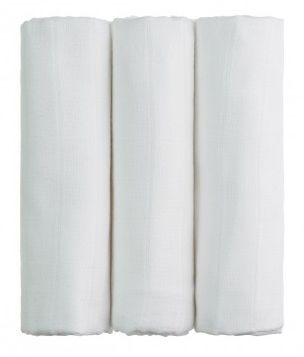 T-Tomi BIO Bambusové pleny, bílá 3 ks