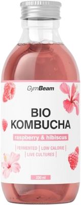 GymBeam BIO Kombucha malina & ibišek 330 ml
