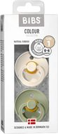 BIBS De Lux dudlíky z přírodního kaučuku - velikost 1 Ivory / Sage 2 ks