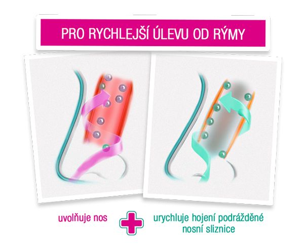 rýma, dítě, sprej do nosu