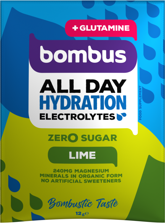 Bombus All day hydration drink glutamin Lime 12 g