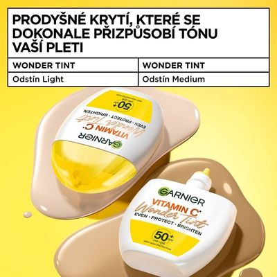Garnier Vitamin C Wonder Tint SPF 50+, odstín Light 40 ml