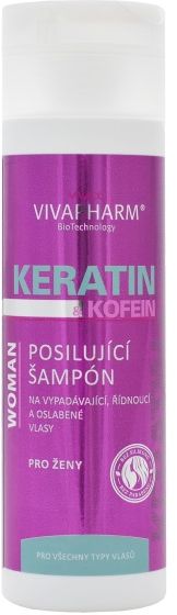 Vivapharm Keratin sampon koffeinnel hajhullás ellen nőknek 200 ml