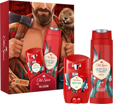 Old Spice Lumberjack Dárková sada pro muže s vůní přímořských citrusů a květů 2 ks