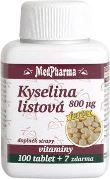 MedPharma Kyselina listová 800 μg 107 tablet