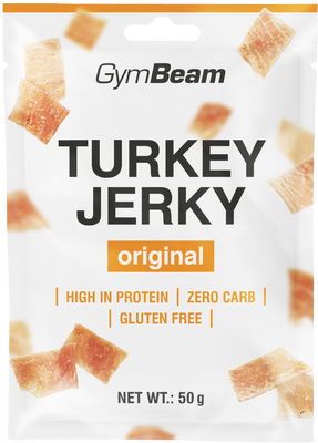 GymBeam Sušené maso Turkey Jerky originál 50 g