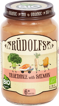 Rudolfs BIO Zelenina s lososem 190 g