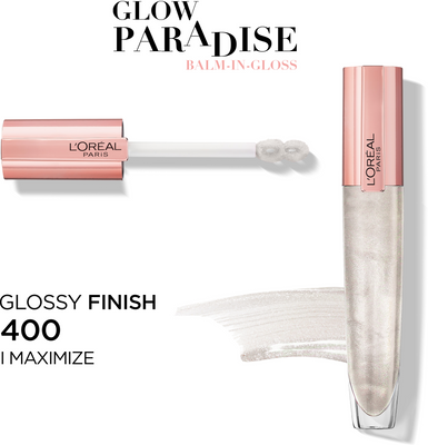 L'Oréal Paris Glow Paradise Balm in Gloss 400 I Maximize rtěnka, 7 ml