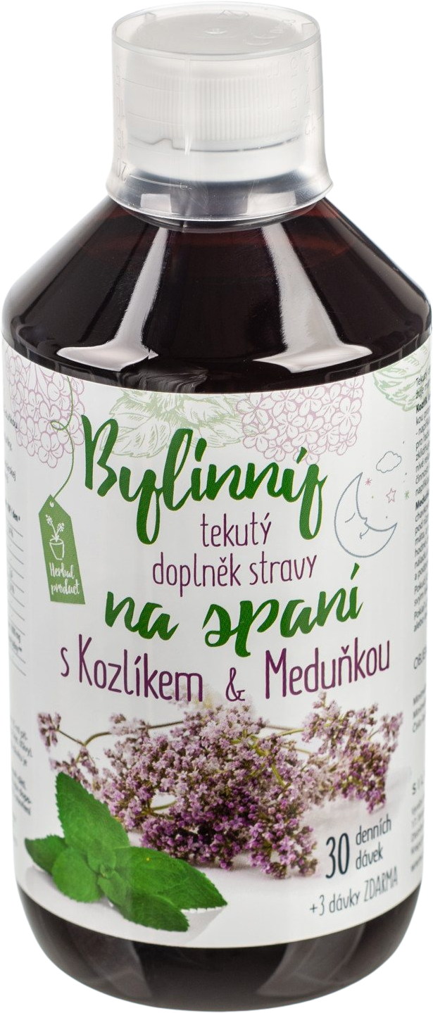 Silvita Bylinný tekutý doplněk stravy na spaní s Kozlíkem a Meduňkou 500 ml