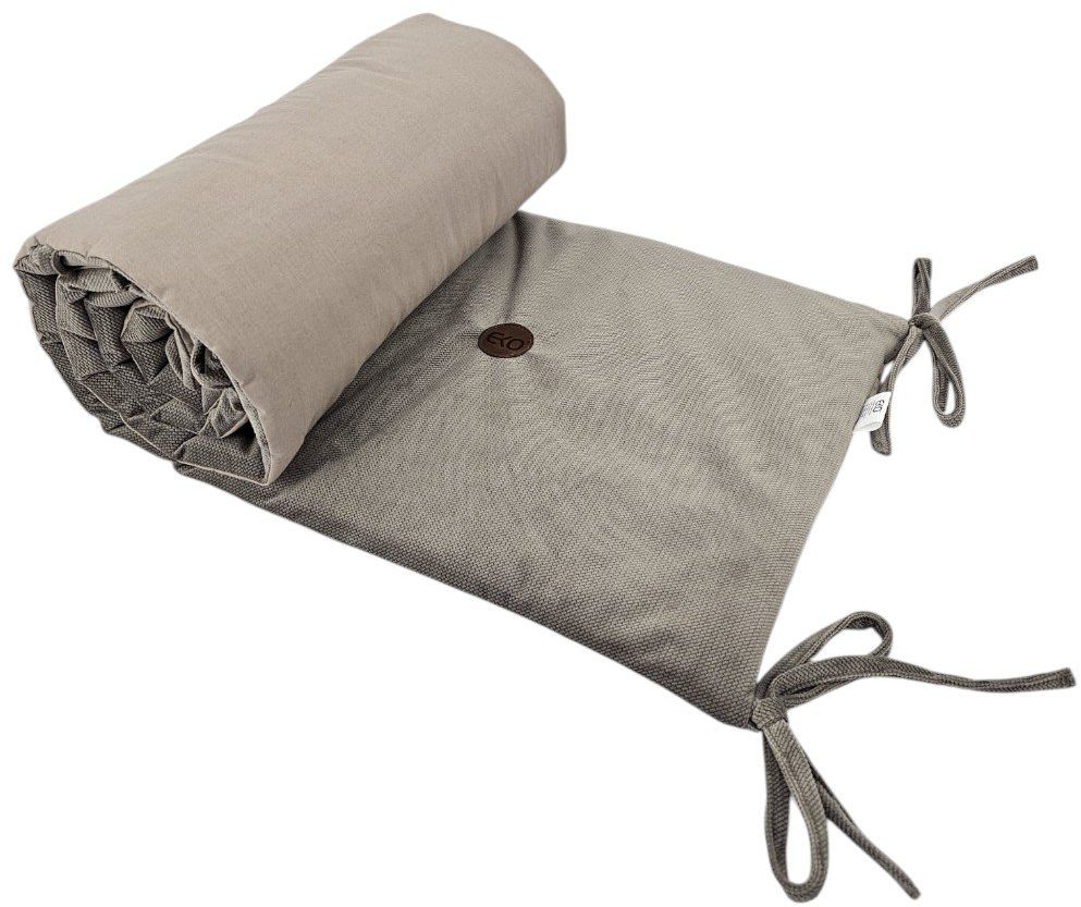 Eko Mantinel do postýlky bavlněný Velvet Dark Beige 180 cm