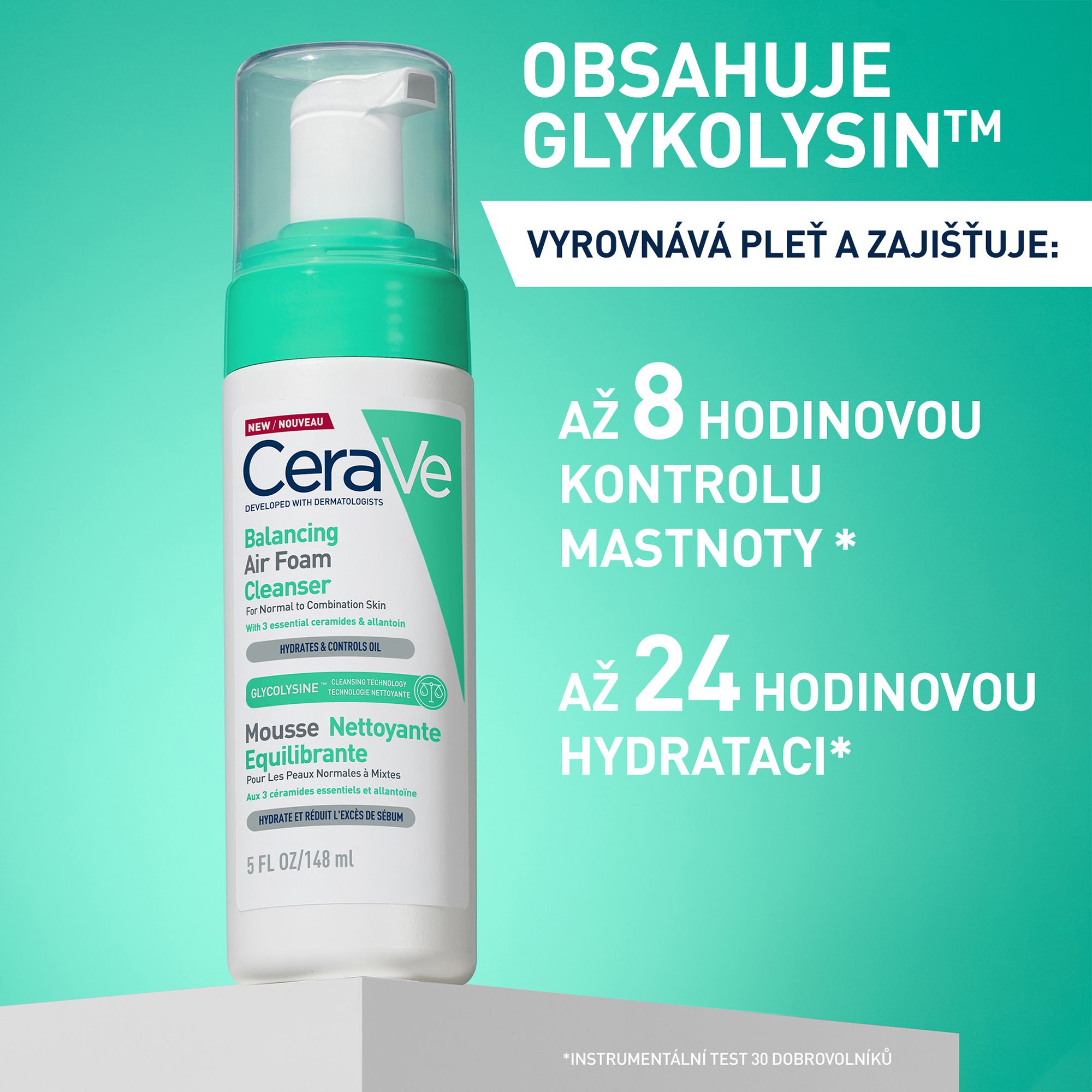 CeraVe čistící pěna pro optimální pH pro normální až smíšenou pleť 148 ml