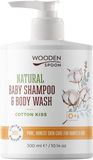 Woodenspoon Dětský sprchový gel a šampon na vlasy 2v1 Cotton Kiss 300 ml