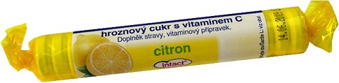 Intact hroznový cukr s vitamín C citrón 40 g