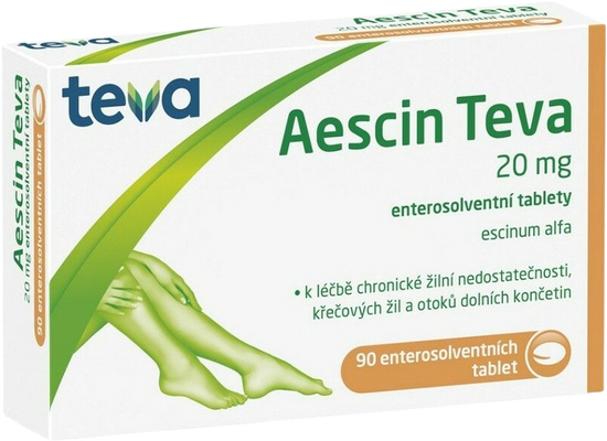 Aescin Teva 20 mg 90 tablet