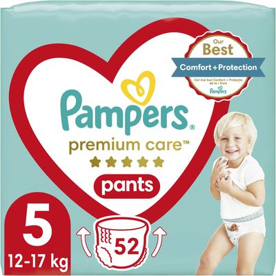 Pampers Premium Care Pants Plenkové kalhotky vel. 5, 12-17 kg, 52 ks