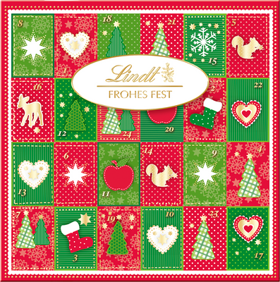 Lindt Adventní kalendář šťastné a veselé 115 g