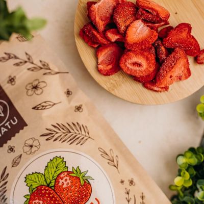 Natu Lyofilizované jahody plátky 20 g