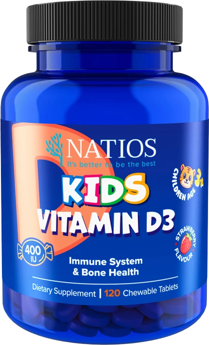 Natios Kids Vitamin D3, 400 IU 120 tablet