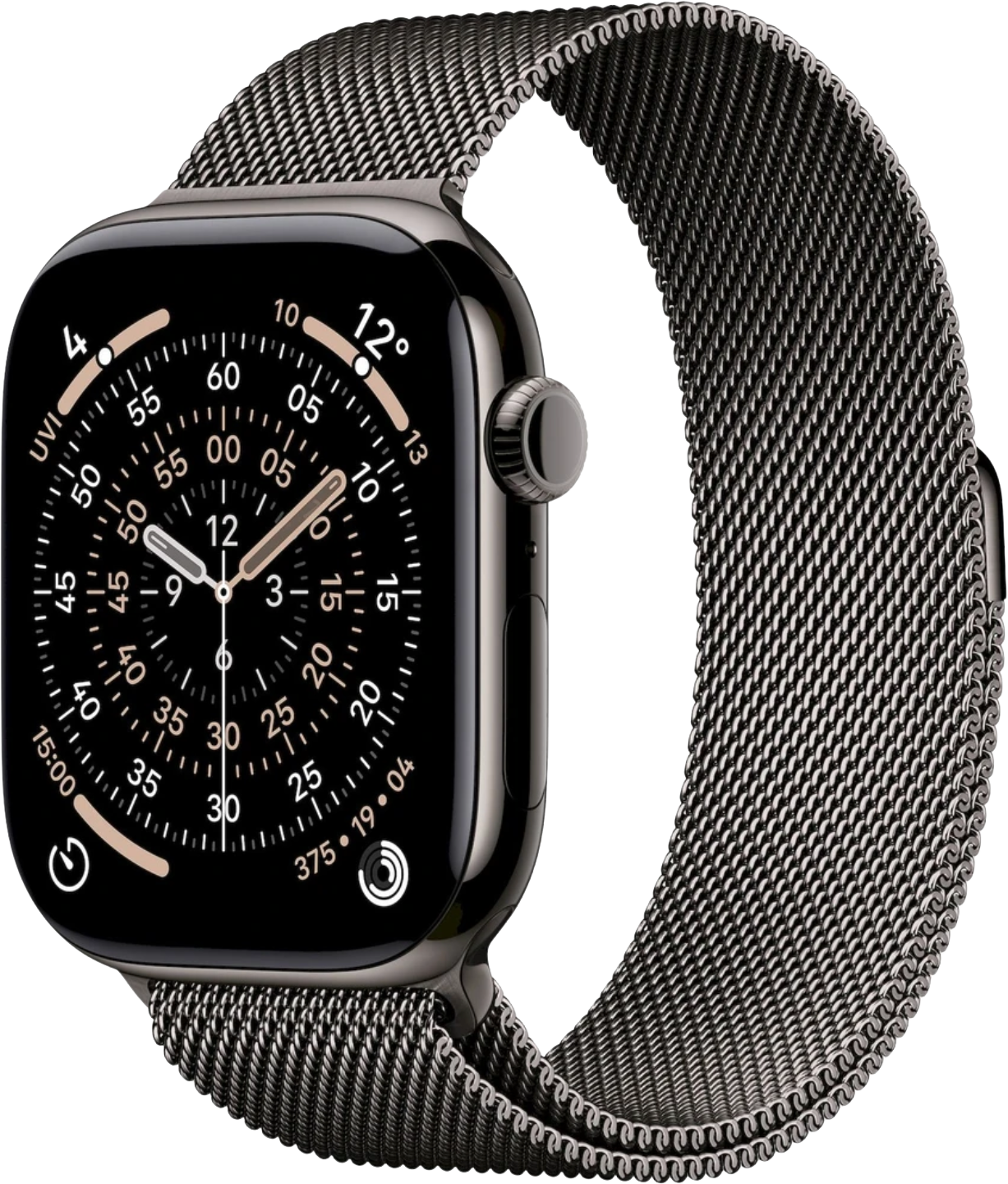 Apple Watch 11 GPS + Cellular 46mm Břidlicově šedý titan s břidlicově šedým milánským tahem - M/L
