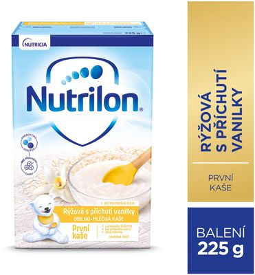 Nutrilon První kaše rýžová s příchutí vanilky 225 g