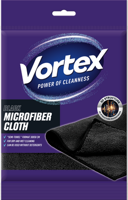 Vortex Hadřík z mikrovlákna Semi-Towel Black
