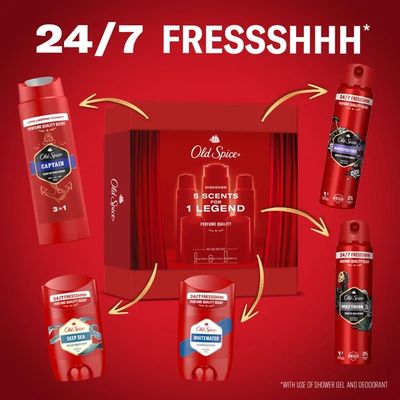 Old Spice Xmass sada Discovery Box deodoranty a sprchový gel
