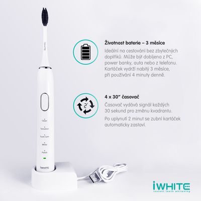 iWhite Sonický kartáček s aktivním uhlím