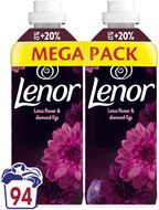 Lenor Aviváž 94 Praní, Lotus Water & Diamond Figs 2 x 987 l