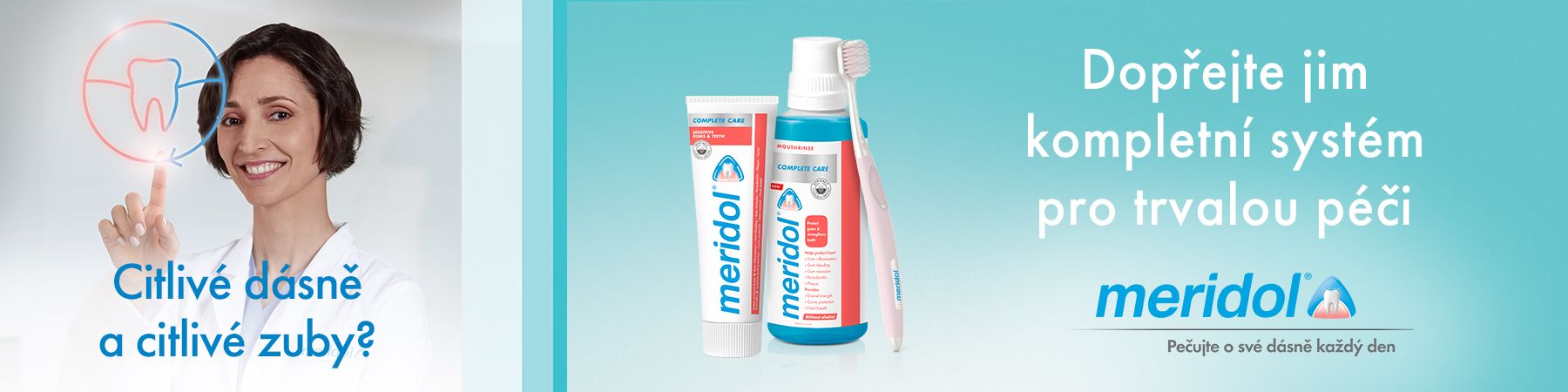 Meridol Complete Care zubní pasta 3 x 75 ml 