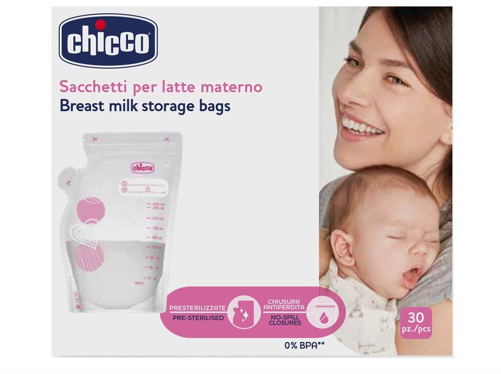 Chicco Sáčky na mateřské mléko 250 ml, 30 ks