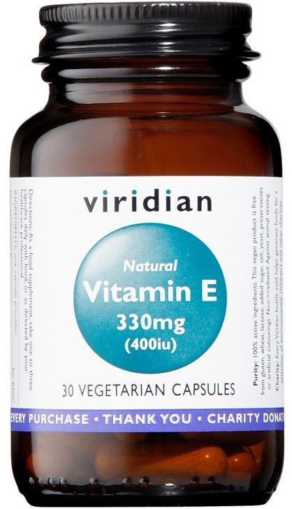 Viridian Vitamin E 330 mg 400 iu 30 kapslí