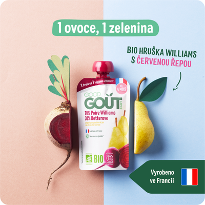 Good Goût BIO Hruška Williams s červenou řepou 120 g